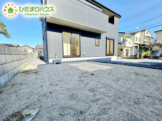 【庭】 | 水戸市姫子4期　新築戸建　 | 日当たりの良い広い庭。一戸建てならではの楽しさが広がります(*^-^*)友人や親せきが集まってＢＢＱをしたり、ペットと遊んだり。