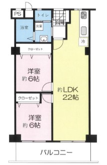 クローバーハイツ森小路3号棟の間取り