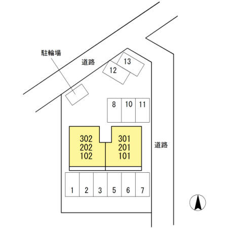 ドミールＫの区画図