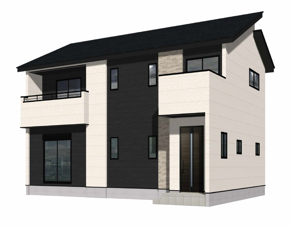 北九州市八幡西区日吉台2丁目3期1号棟の外観パース|外観パースです