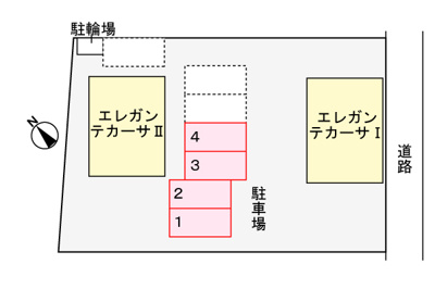 【駐車場】 | エレガンテカーサⅡ | 駐車場