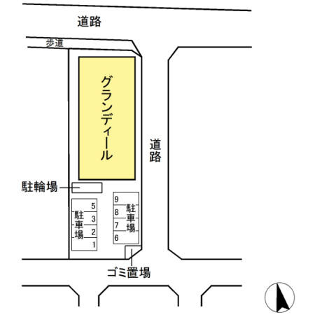 グランディールの区画図