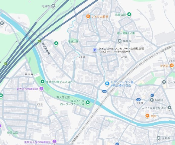 三島郡島本町東大寺　全2邸の地図