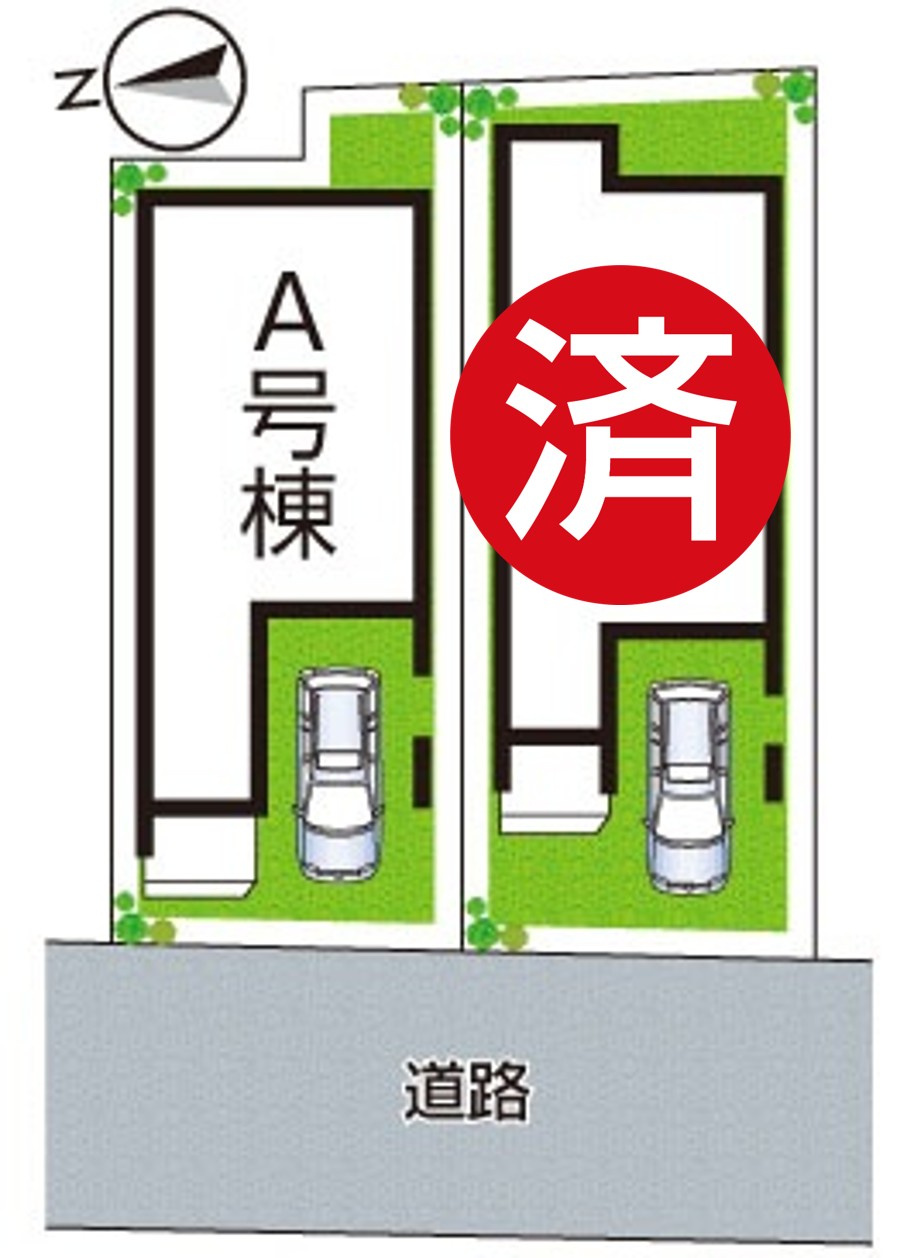 三島郡島本町東大寺　全2邸の区画図|全2区画