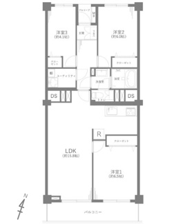 【間取り】 | 千葉ガーデンタウンB棟