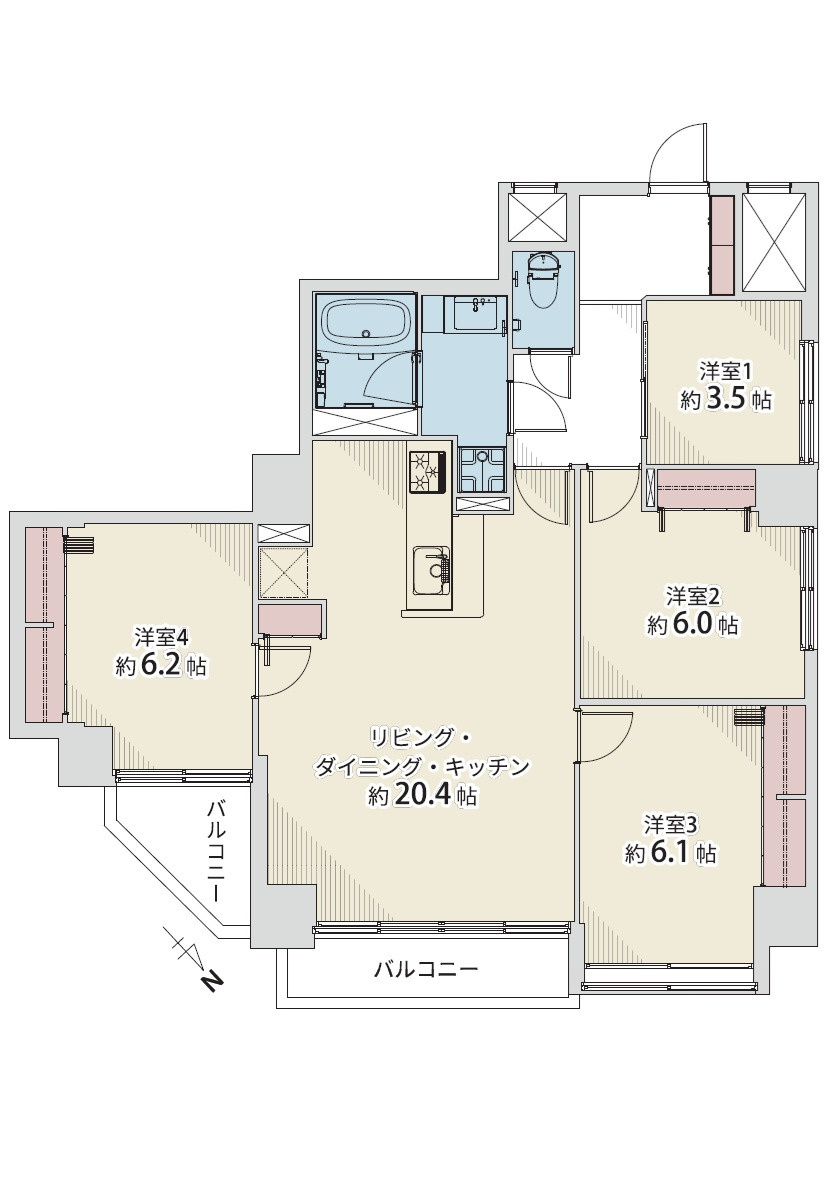 本通マンションの間取り