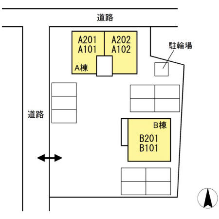 ベルデュール　A棟の区画図