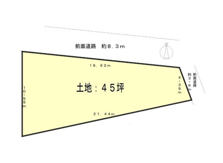堺市中区平井　ロードサイド土地の区画図