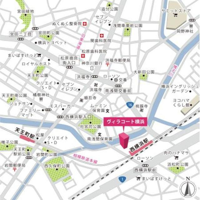 ヴィラコート横浜の地図