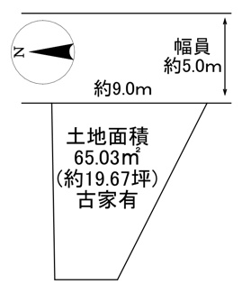【土地図】 | 川西市東畦野5丁目8-18　建築条件無土地