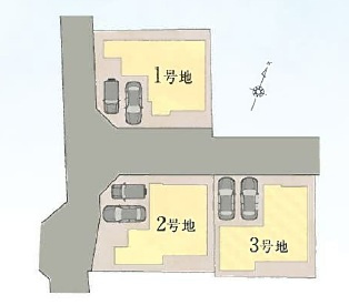 愛宕山南町　新築戸建　1号棟　【全3区画】の区画図|１号棟