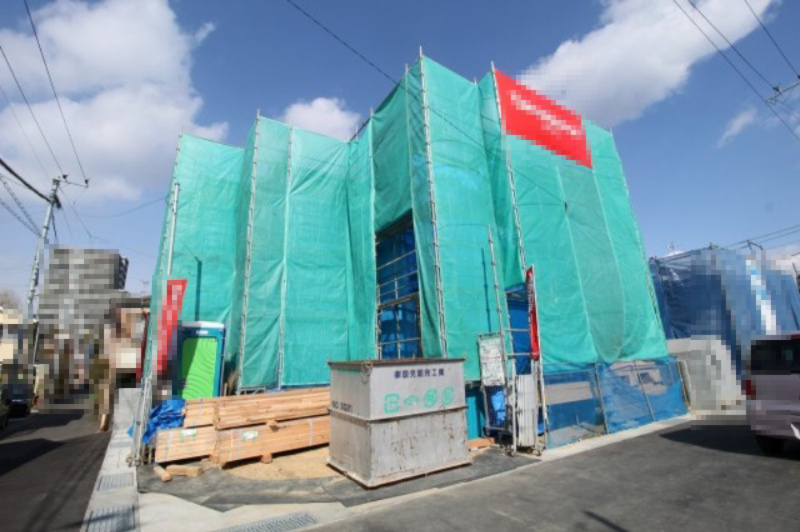 愛宕山南町　新築戸建　1号棟　【全3区画】の外観|建築中　3ＬＤＫ+ＷＩＣ