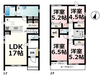 【間取り】 | 千町2丁目　分譲6区画3号棟