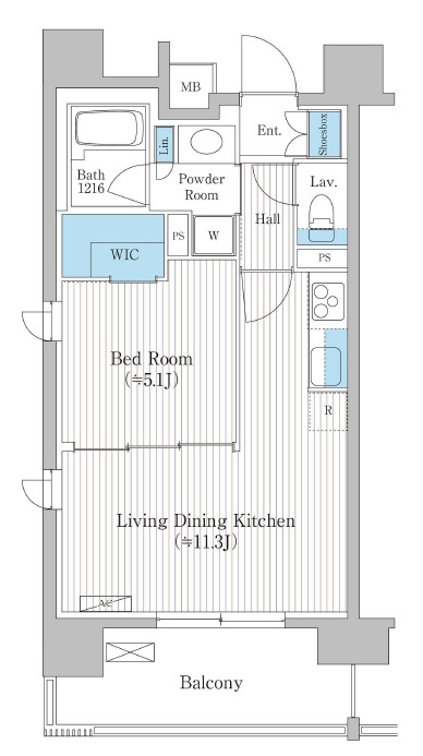 アジュールコート福島の間取り