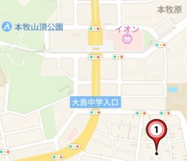 グランソレイユ本牧Ⅱの地図