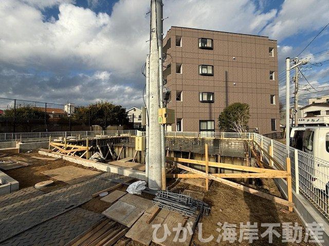 茅ヶ崎市出口町　新築戸建　　全６棟の外観|12月19日撮影　建築中　現地外観