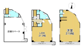 【間取り】 | 川西市平野2丁目　店舗付き中古一戸建て