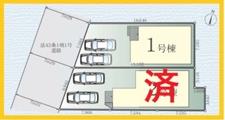 【区画図】 | 相模原市南区麻溝台　新築分譲住宅　全2棟/今回販売1棟（1号棟） | 配置図