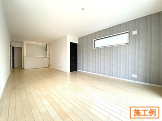 【内観：施工例】 | 相模原市南区麻溝台　新築分譲住宅　全2棟/今回販売1棟（1号棟） | 同施工会社施工例（リビング）