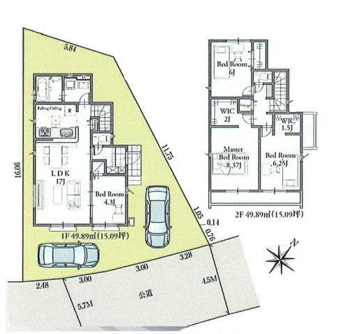 青梅市今井1丁目　新築戸建全1棟の間取り