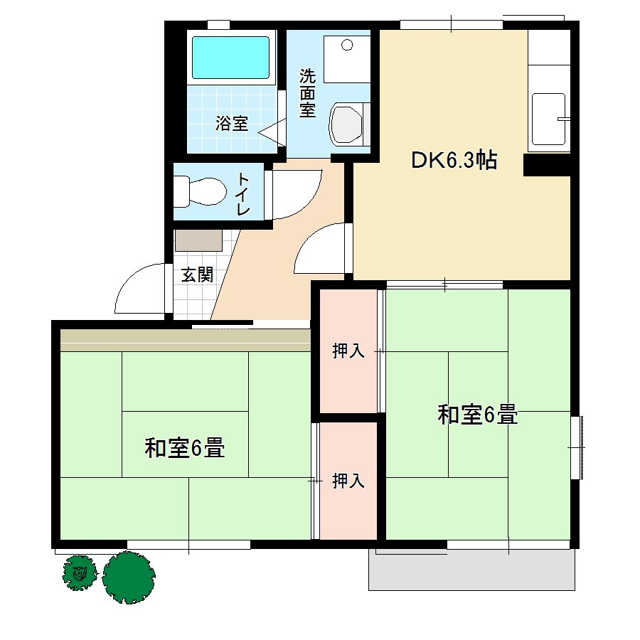 ニュータブチハイツAの間取り