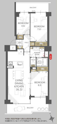 【間取り】 | ベルヴィル大宮B棟