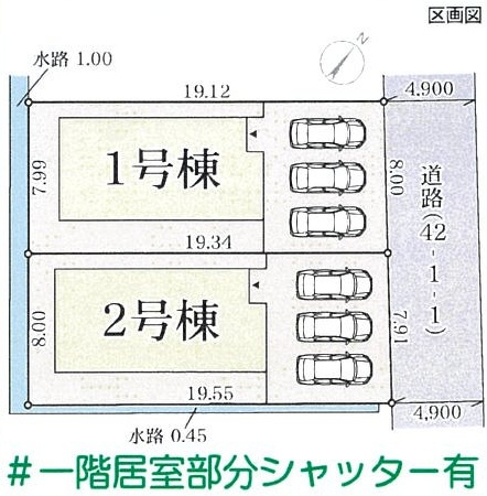 リーブルガーデン多井田3期　2号棟の区画図|全2区画