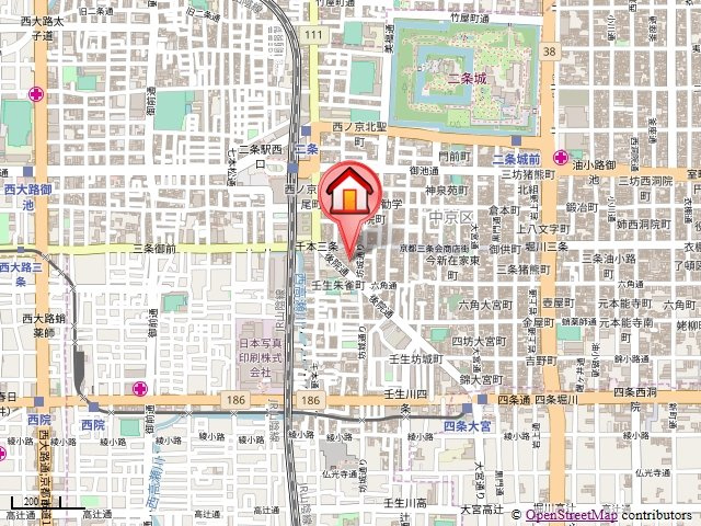 アクシルコート京都二条EASTの地図