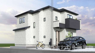 【外観】 | 海老名市本郷  2号棟 | イメージパース（完成時に現況と異なる場合は現況優先となります）