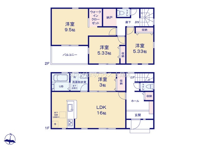 見沼区大谷第4　新築戸建　リーブル02の間取り|4SLDK