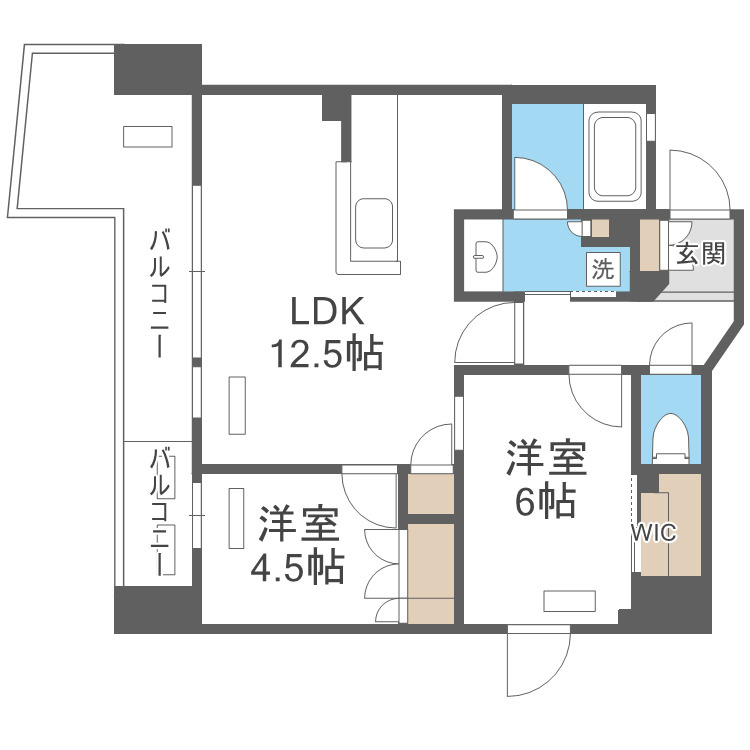 STANDZ四天王寺前夕陽丘の間取り