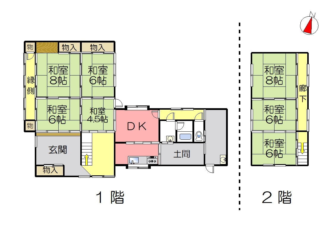 丹波市氷上町氷上の中古一戸建の間取り
