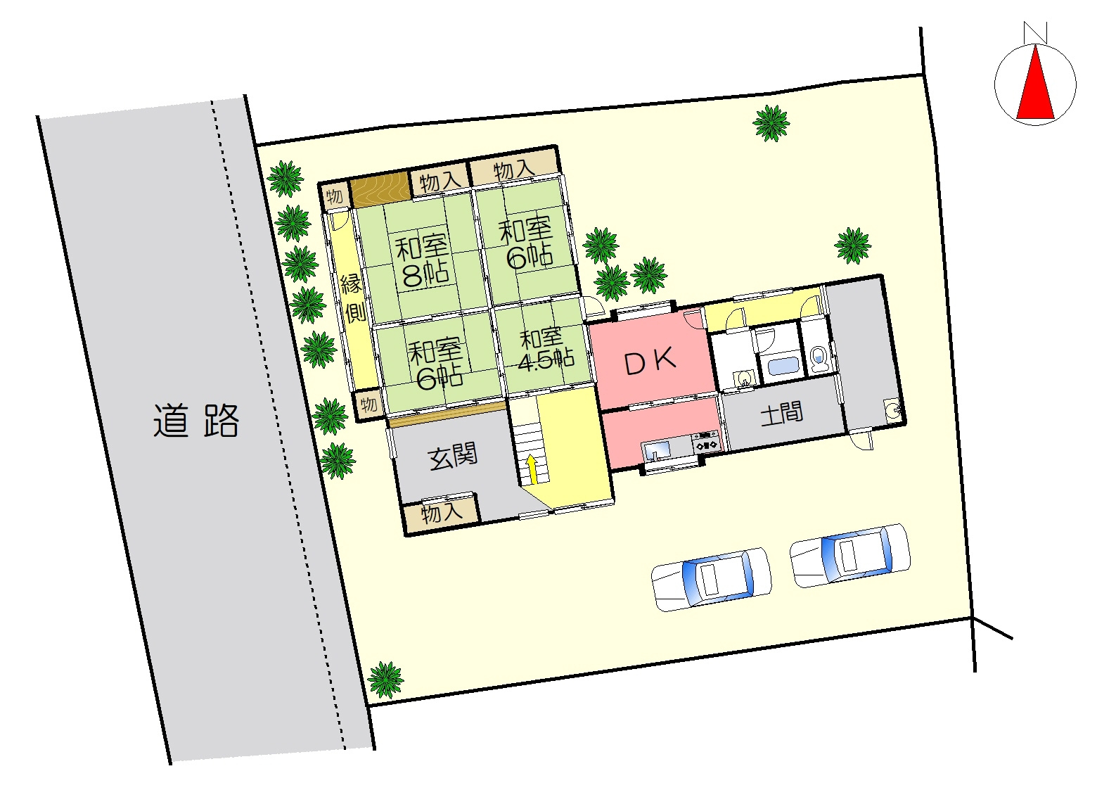 丹波市氷上町氷上の中古一戸建の区画図