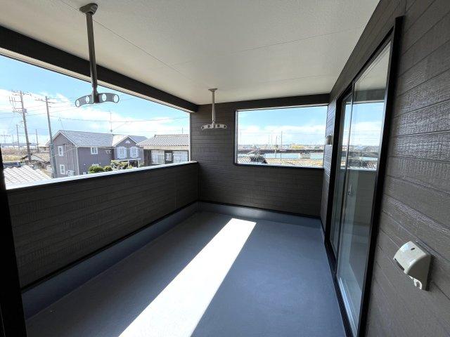 【展望】 | 藤山小学校に通える新築戸建　宇部市松崎町　第１－２号棟　クレイドルガーデン　アーネストワン | 屋根付きバルコニー