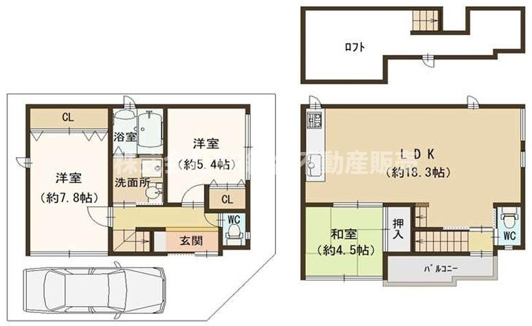松原2丁目中古戸建の間取り|内装リフォーム済みで室内キレイで即入居可能です！