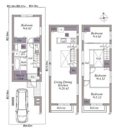 【参考プラン】 | 板橋区高島平１丁目　売地　１区画 | 参考プランは4LDK！広々としたお家が建てられますよ～