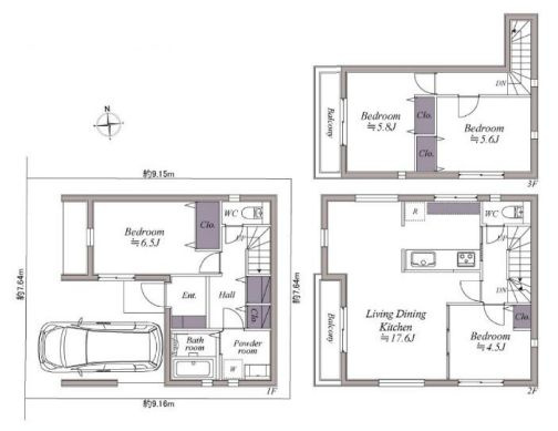 【参考プラン】 | 板橋区高島平１丁目　売地　２区画 | 参考プランは4LDK！広々としたお家が建てられますよ～