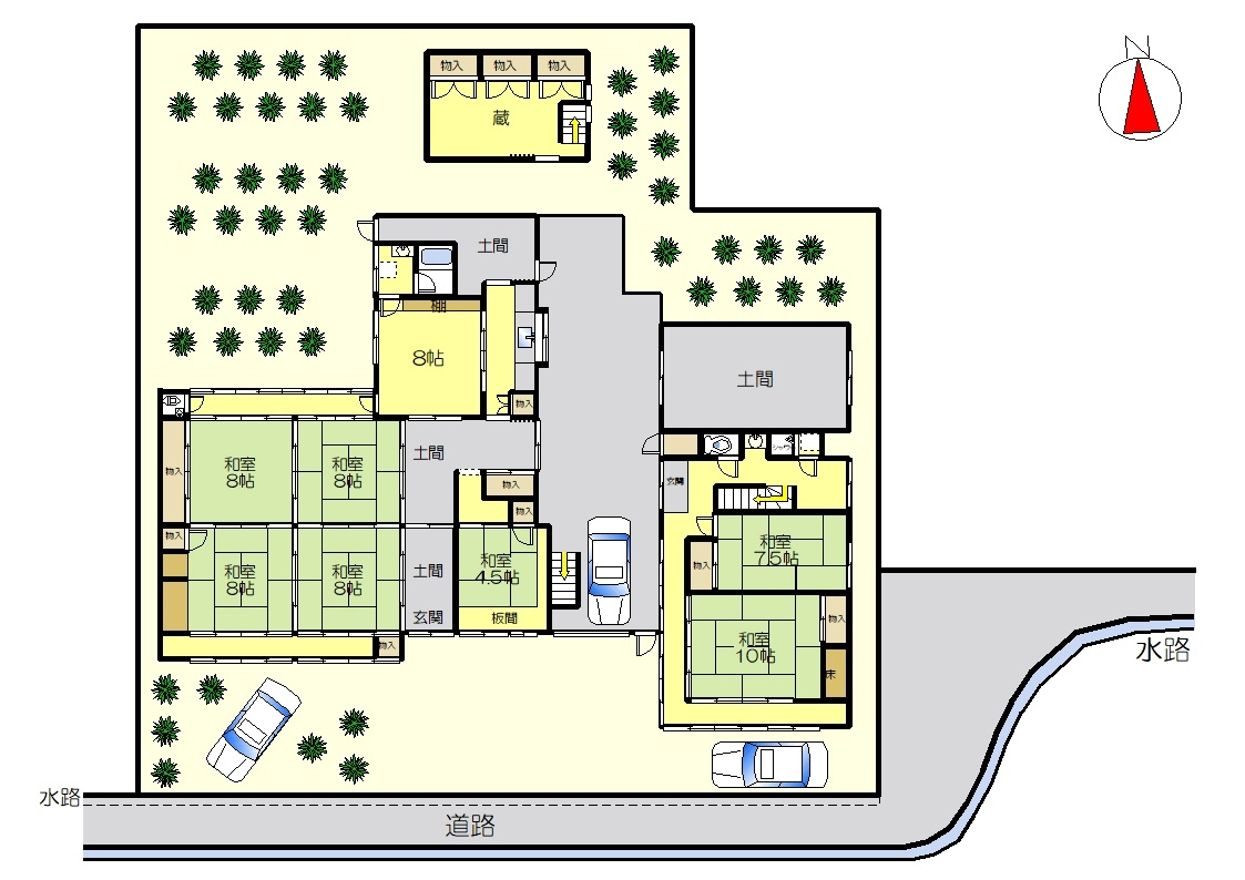 丹波市氷上町大谷の中古一戸建の区画図