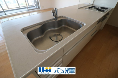 【キッチン】 | ポレスターブロードシティ若松町13階・カド部屋 | シンク