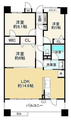 都島高倉ガーデンハウスの間取り