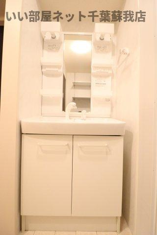 セジュールホンダ Ｃの洗面所|朝の準備に活躍する、洗髪洗面化粧台！