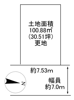【土地図】 | 川西市東畦野6丁目　C号地　建築条件無土地