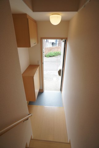 ハイツメビウスＢ棟の玄関