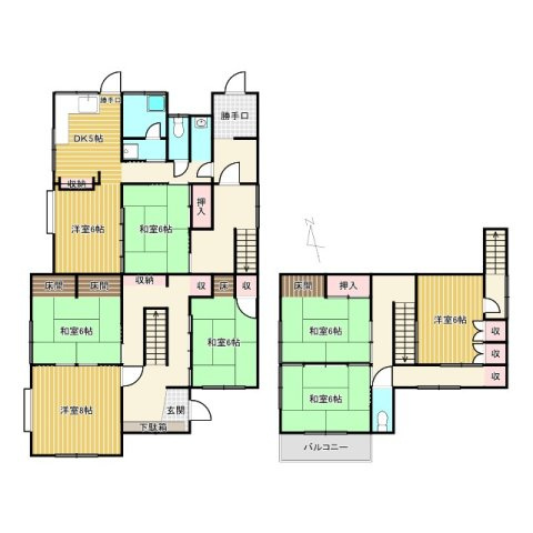 【間取り】 | 相生市山手2丁目既存戸建