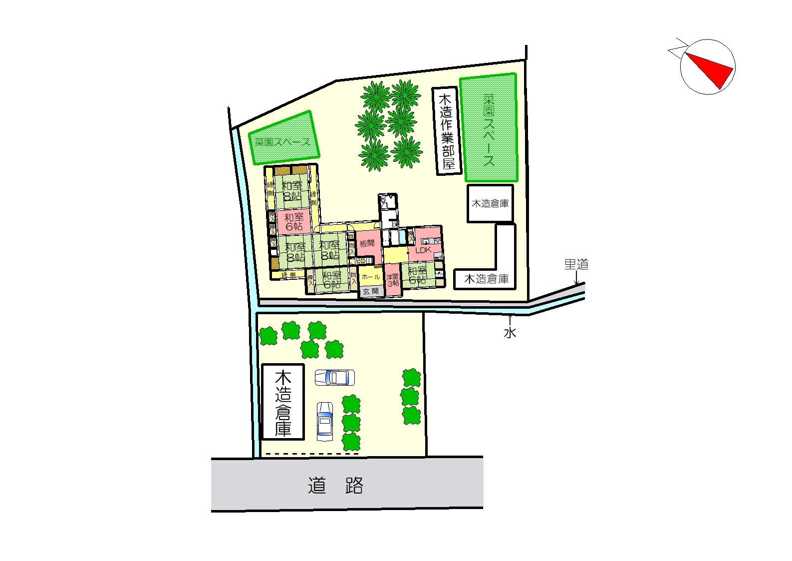 丹波市氷上町伊佐口の中古一戸建の区画図
