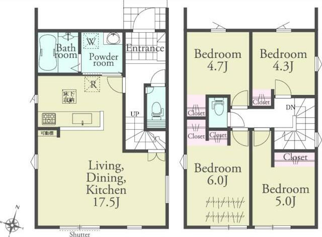 リナージュＬ　熊本北区麻生田５丁目２４－１期の間取り