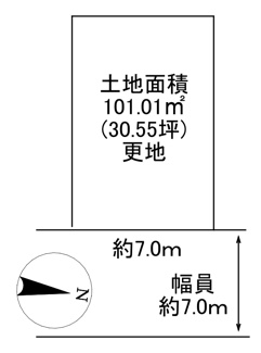 【土地図】 | 川西市東畦野6丁目　Y号地　建築条件無土地