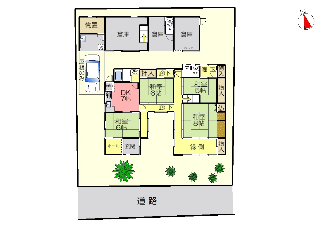 丹波市市島町上牧の中古一戸建の区画図