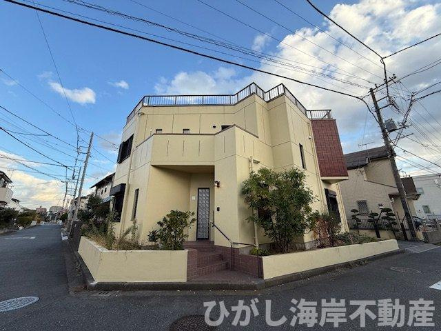 茅ヶ崎市浜之郷　中古戸建　の前面道路含む現地写真|現地外観