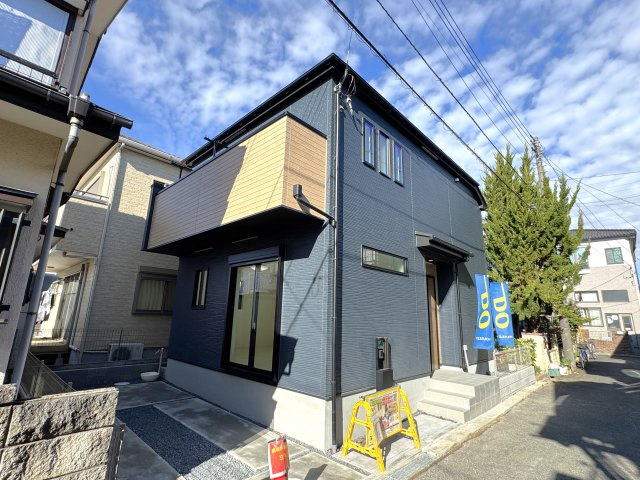 松戸市西馬橋１丁目新築戸建【馬橋小学校：3分】の外観|完成済み内覧可能です！！
